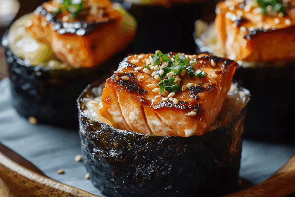 Baked Salmon Sushi Cups