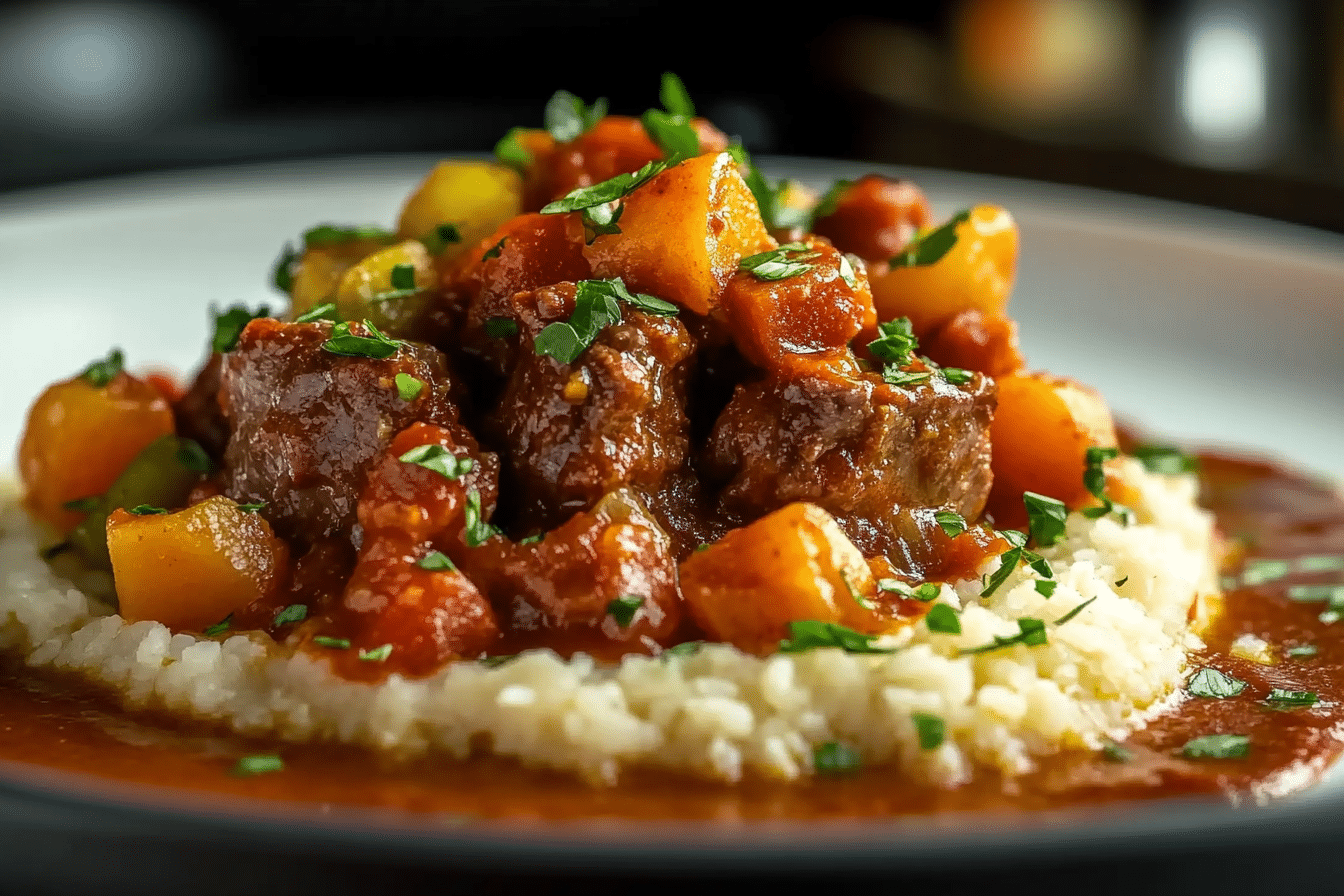 Slow Cooker Beef and Chorizo Casserole