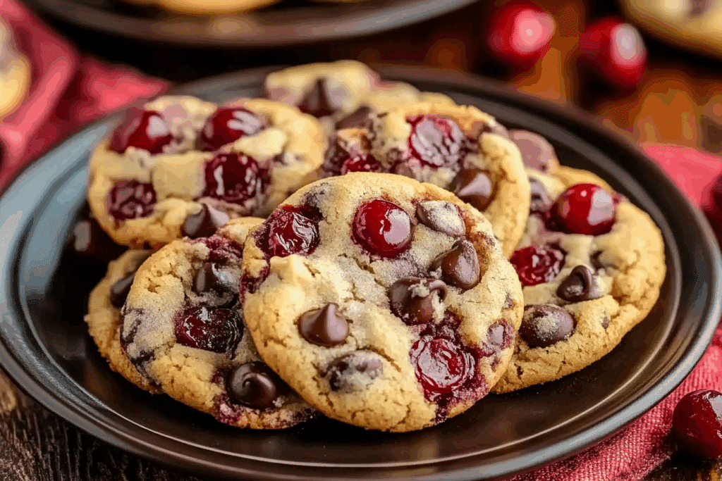 Maraschino Cherry Chocolate Chip Cookies