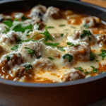 Creamy Parmesan Italian Sausage Soup