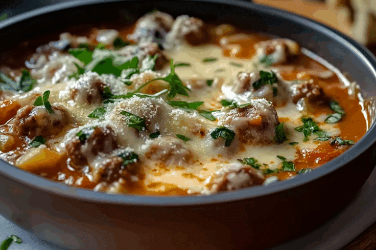 Creamy Parmesan Italian Sausage Soup