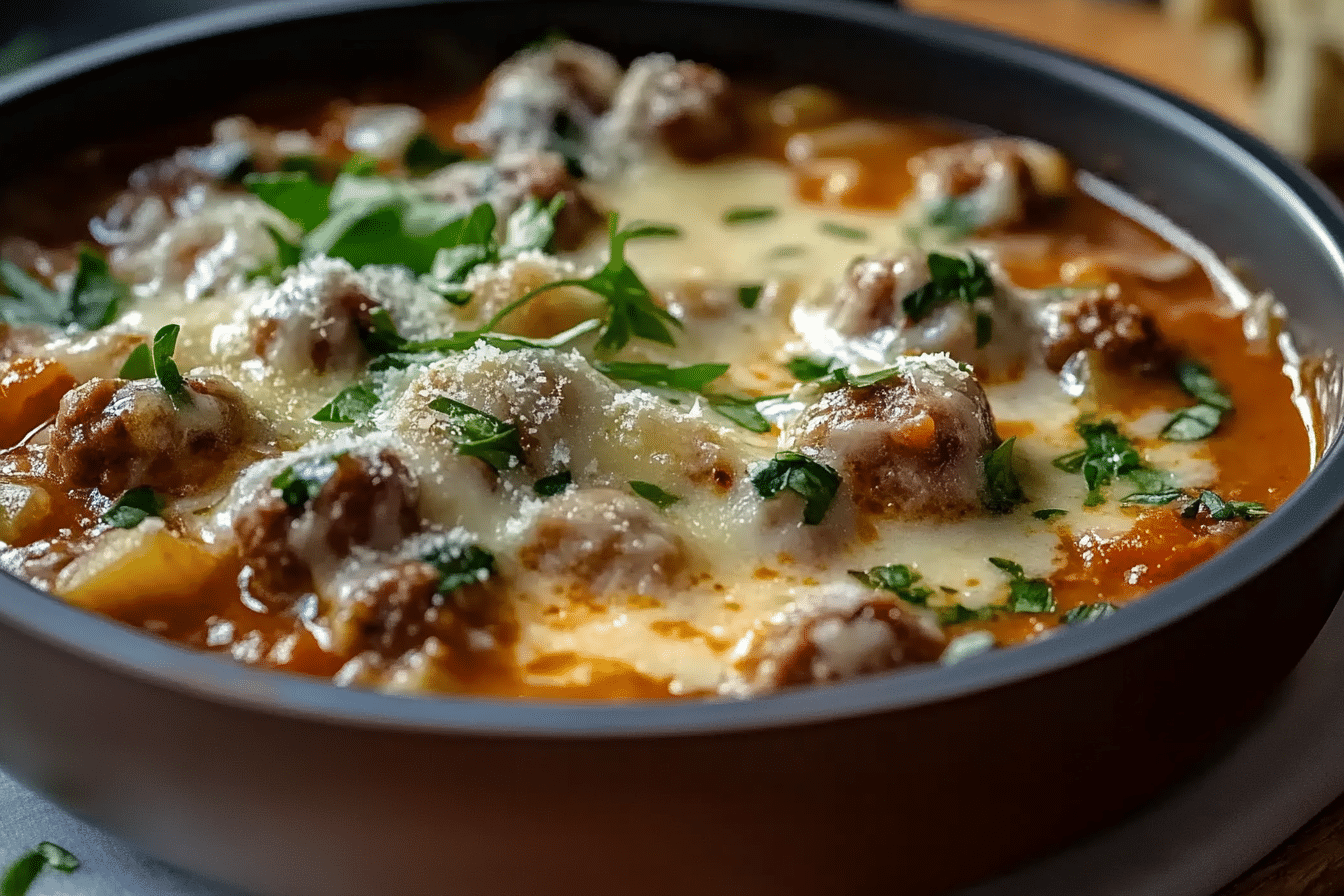 Creamy Parmesan Italian Sausage Soup