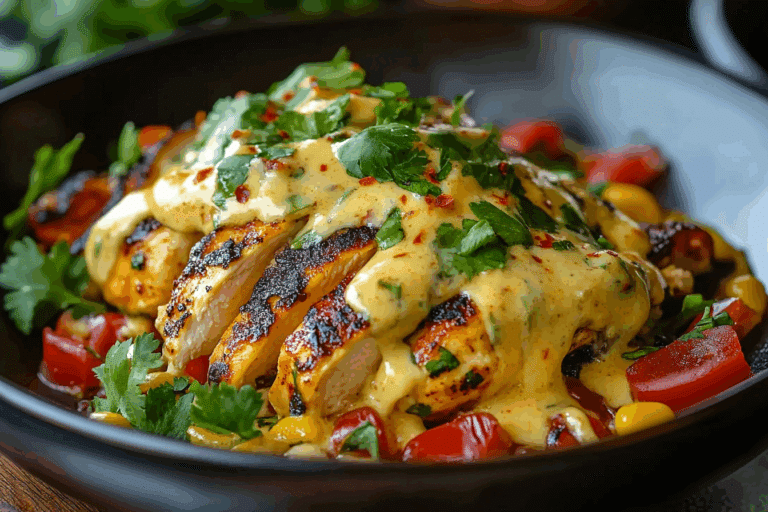 Mexican Chicken with Cheese Sauce