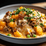 Creamy and Cheesy Cowboy Casserole