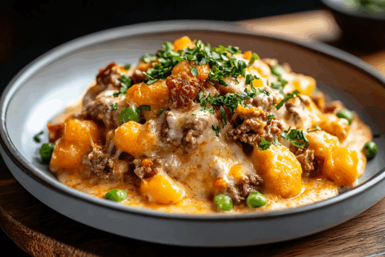 Creamy and Cheesy Cowboy Casserole