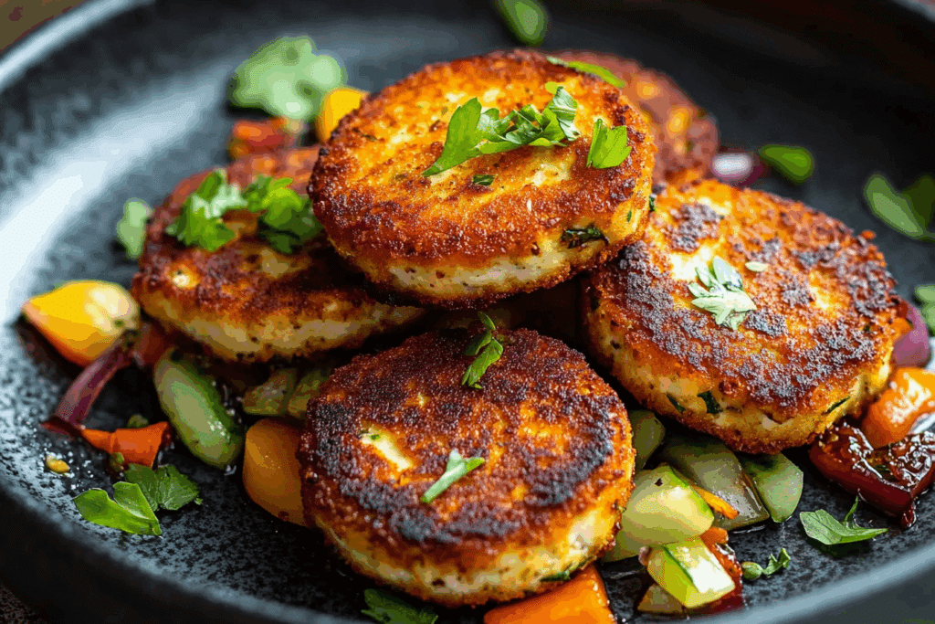 Crispy Tofu and Veggie Patties