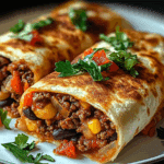 Ground Beef Tortilla Wraps