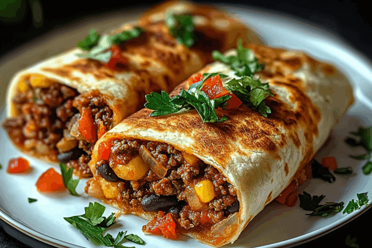 Ground Beef Tortilla Wraps