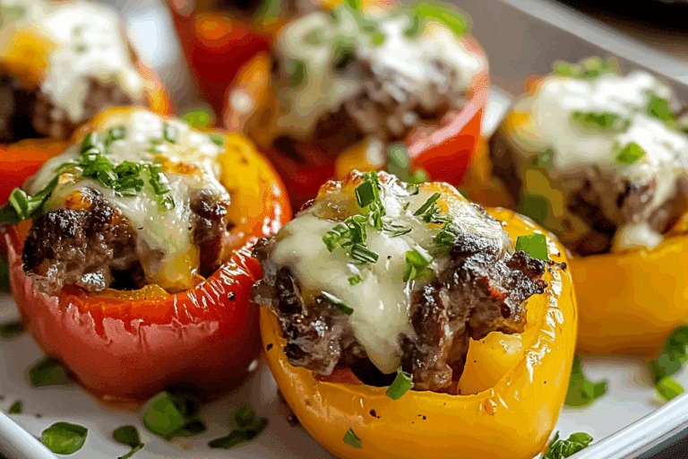 Philly Cheesesteak Bell Pepper Bites