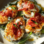 Panko-Parmesan Chicken Cutlets with Homemade Ranch and Crispy Prosciutto