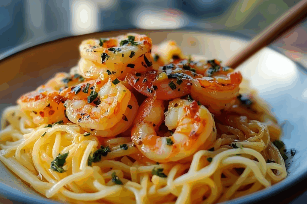 Spicy Garlic Shrimp Noodles