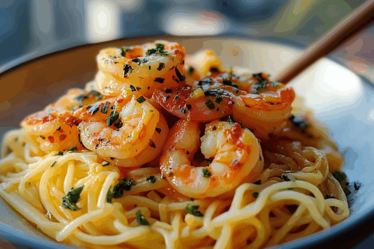 Spicy Garlic Shrimp Noodles