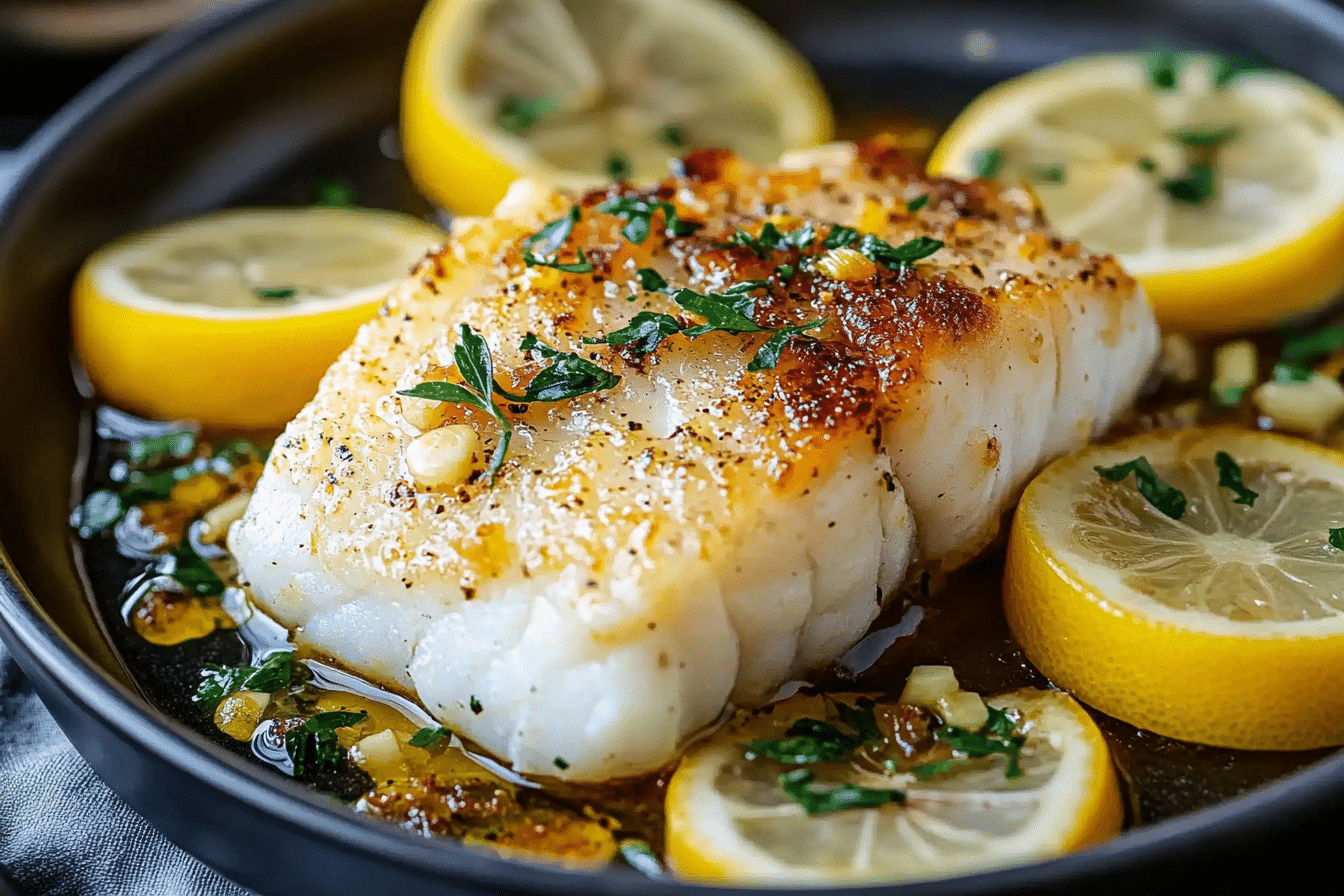 Baked Cod Recipe with Lemon and Garlic