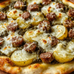 Pesto Potato Pizza with Sausage