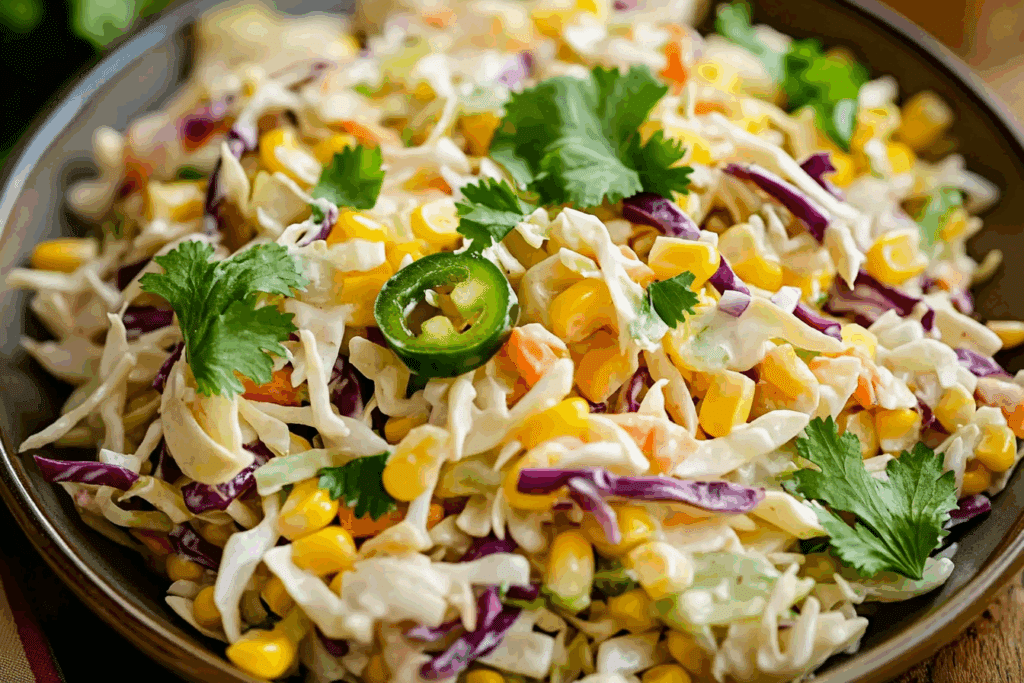 Jalapeno Corn Coleslaw