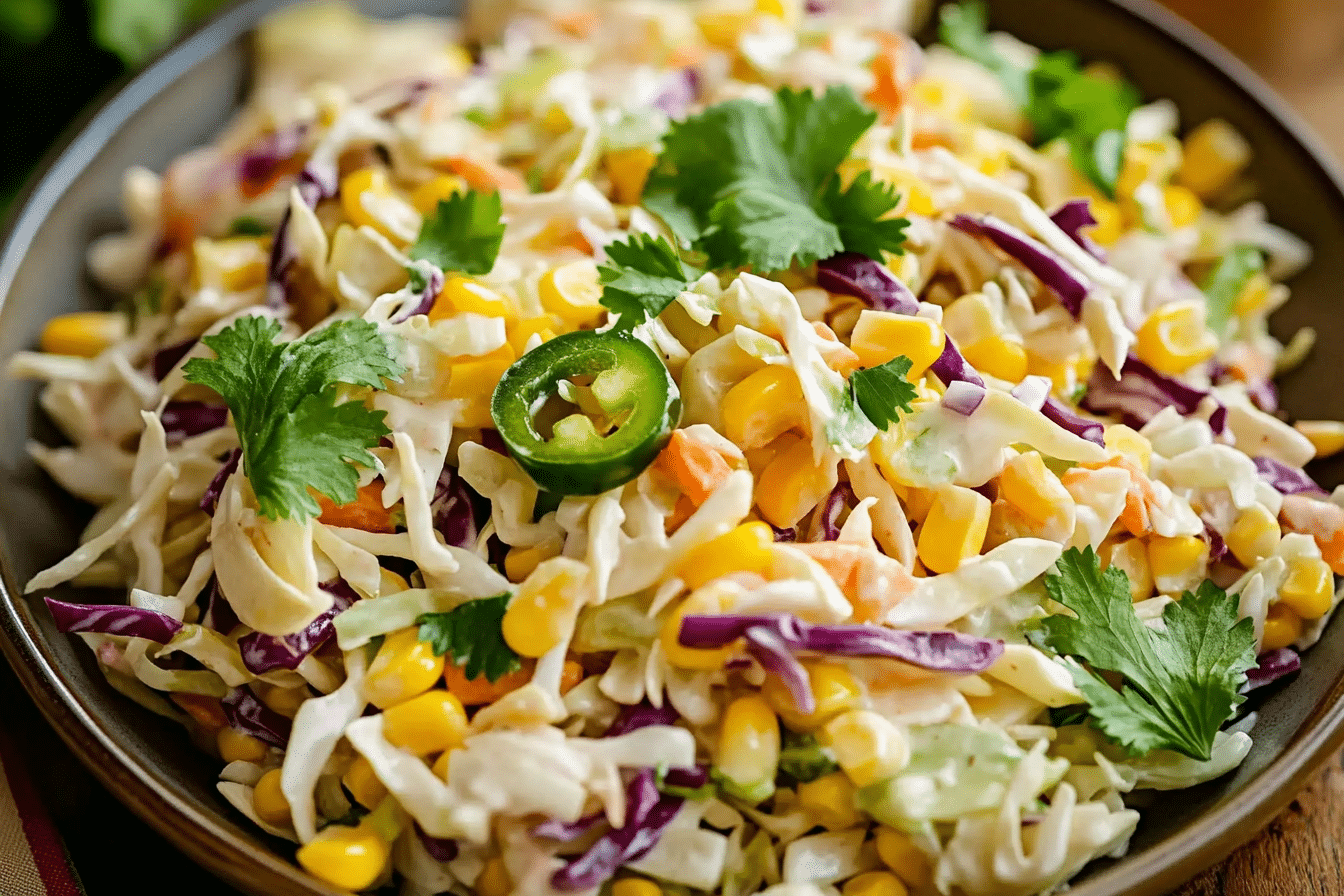 Jalapeno Corn Coleslaw