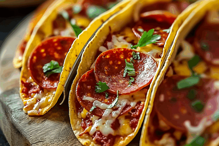 Pepperoni Pizza Tacos