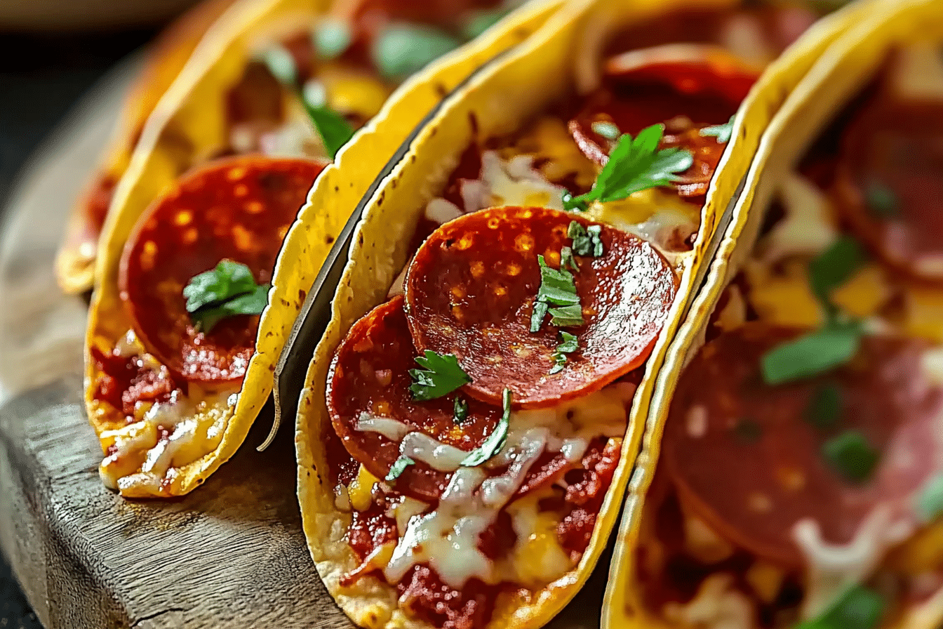 Pepperoni Pizza Tacos