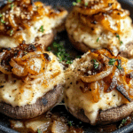 Caramelized Onion & Gruyère Stuffed Mushrooms