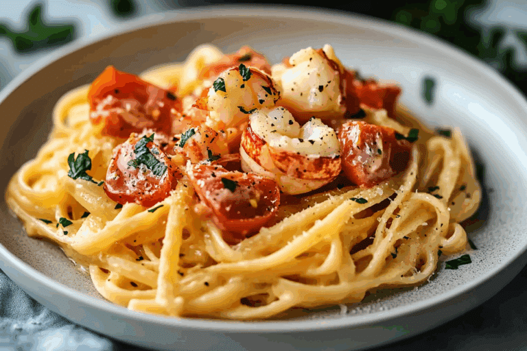 Creamy Tomato and Lobster Pasta