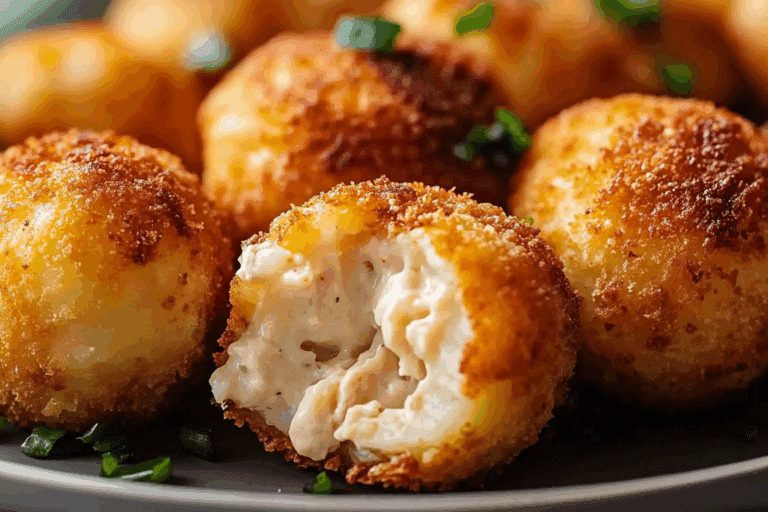 Crispy Potato Croquettes with Creamy Chicken Filling