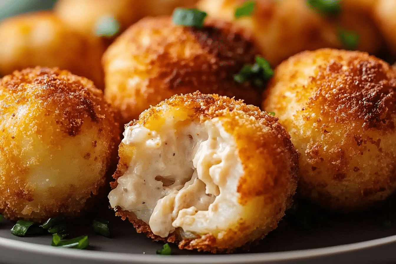 Crispy Potato Croquettes with Creamy Chicken Filling