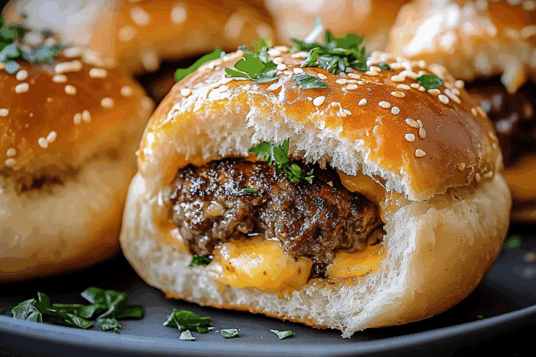 Garlic Parmesan Cheeseburger Bombs