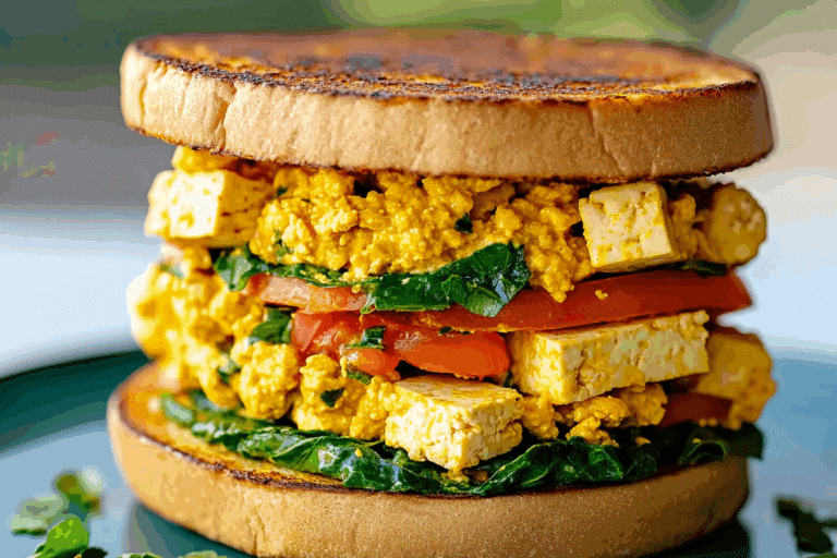 Tofu Scramble Breakfast Sandwiches