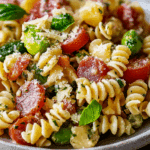 Antipasto Pasta Salad with Parmesan Herb Vinaigrette