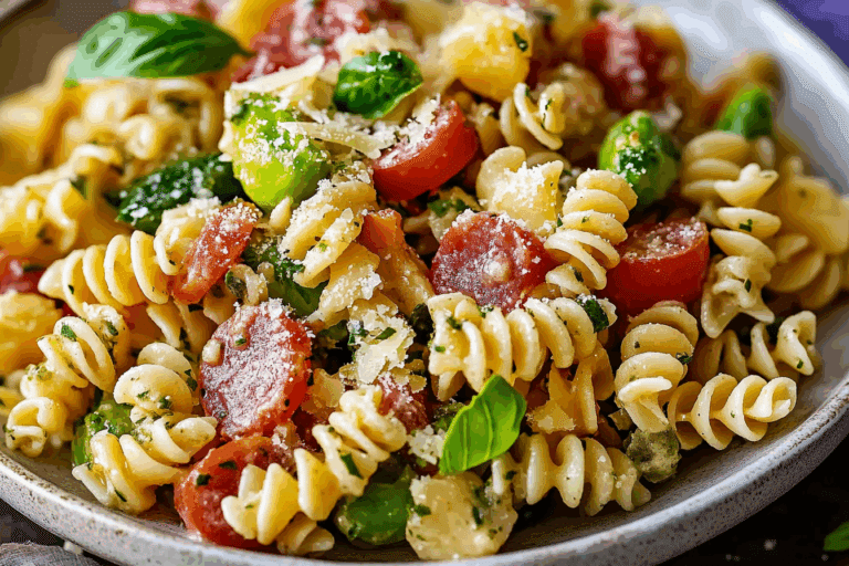Antipasto Pasta Salad with Parmesan Herb Vinaigrette