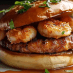 Crab Rangoon Surf and Turf Burger