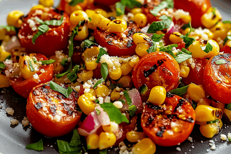 Grilled Tomato and Corn Salad