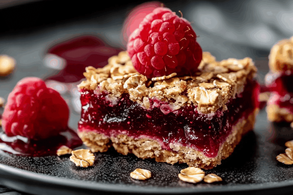Raspberry Jam Oat Bars