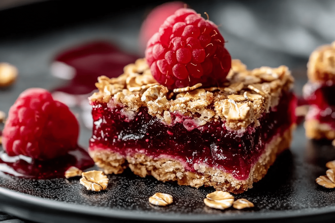 Raspberry Jam Oat Bars