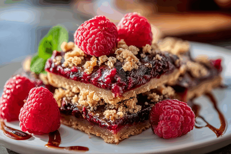 Chocolate Raspberry Crumb Bars