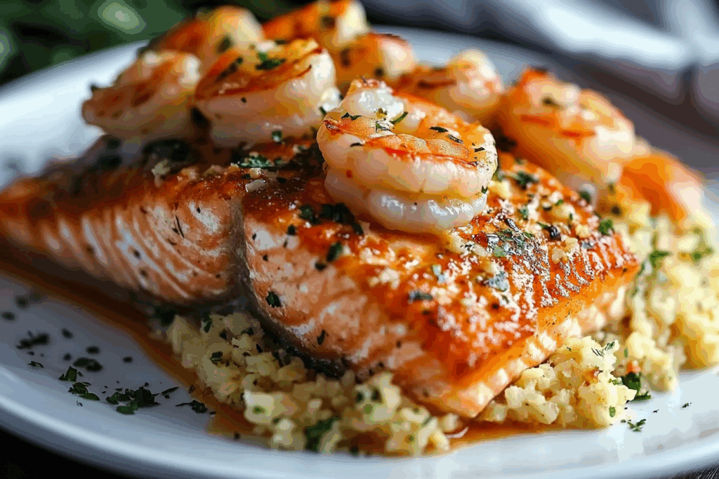 Crab and Shrimp Stuffed Salmon