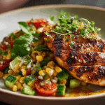 Grilled Hot Honey Chicken with Sweet Corn Salad