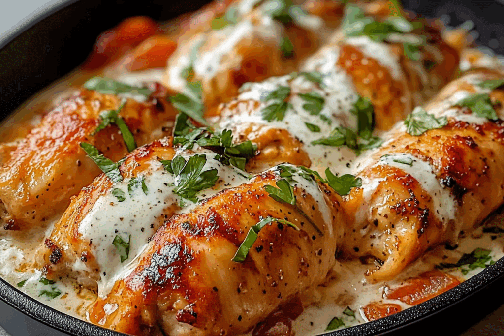 Turkish Chicken with Creamy White Sauce