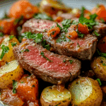 Veal Minute Steak with Romesco Potato Salad (Gluten-Free)