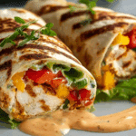 Chicken Bell Pepper Ranch Burritos
