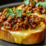 Cheesy Sloppy Joe Toast