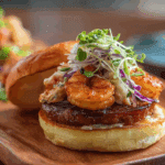 Crab Rangoon Surf and Turf Burger