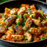 Healthy Creamy Chicken Sausage Skillet