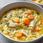 Lemon Chicken Orzo Soup