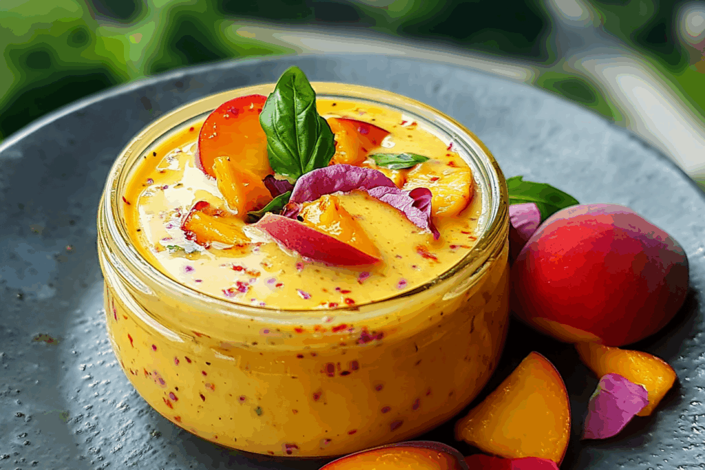 Sweet & Tangy Peach Salad Dressing You’ll Want to Put on Everything