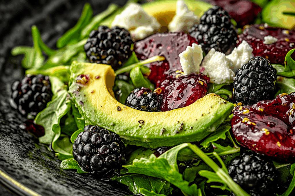 Blackberry and Avocado Salad With Honey Lemon Vinaigrette