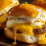 Breakfast Sliders with Sausage, Egg, and Cheese