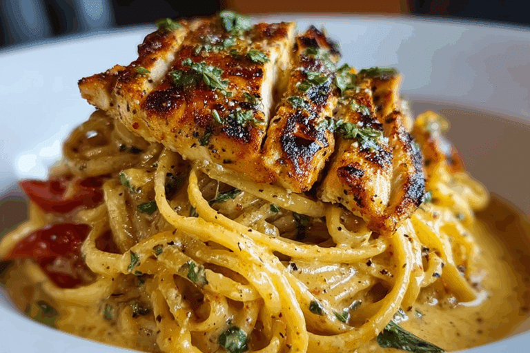 Cajun Chicken & Creamy Parmesan Linguine