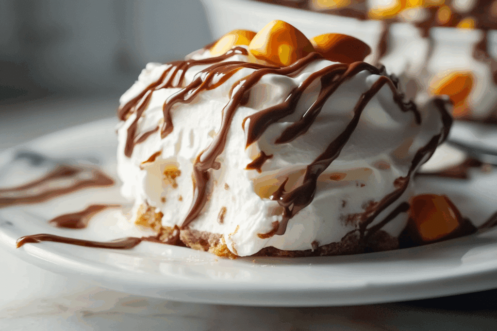 Reese’s Swirl Cool Whip and Pudding Frosting