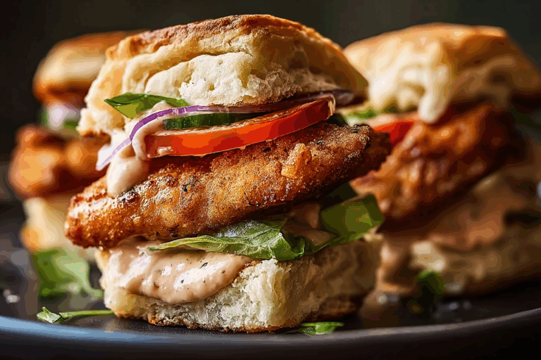 Pan Fried Chicken Biscuit Sliders